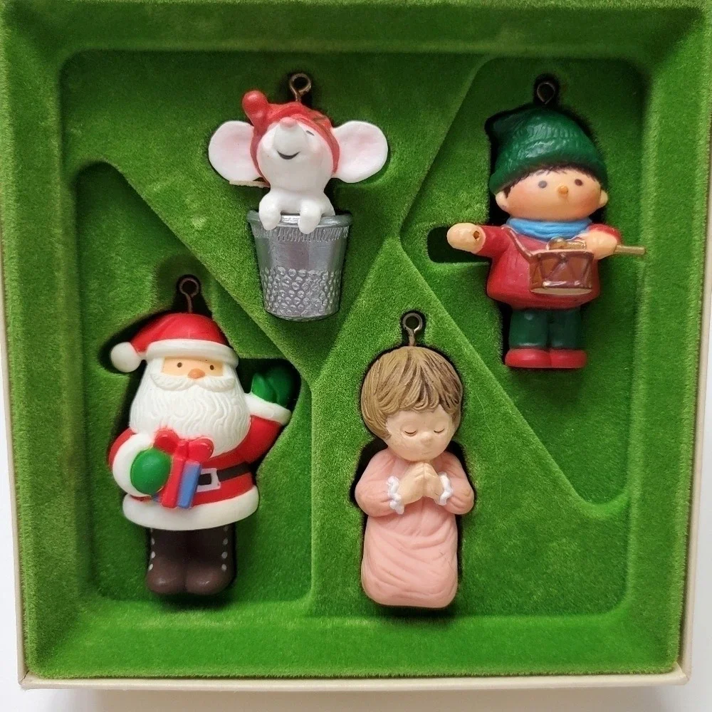 Vintage 1978 Little Trimmer Hallmark Tree Trimmer Collection, 4 Ornaments
